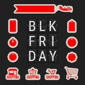 Black Friday Sale. Analog Flip Clock Letters. A Set