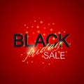 Black Friday Sale background. Promotional banner design. Vector illustration. Royalty Free Stock Photo