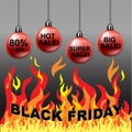 Black Friday sale balls Royalty Free Stock Photo