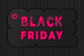 Black Friday sale banner. Colourful text on black background.