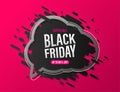 Black Friday sale banner with speech bubble