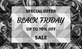 Black friday sale banner. Seasonal discounts. Vector illustration Royalty Free Stock Photo