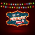 Black Friday sale banner with light color Royalty Free Stock Photo