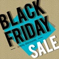 Black friday sale banner on patterned background, vector