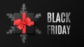 Black Friday Sale. Banner, poster, logo silver color on dark background.Vector illustration