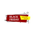 Black friday sale banner promotion advertising tag price