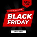 Black Friday sale banner for Social media post or web ads design template. good for your promotion vector illustration