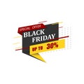 Black friday sale banner promotion advertising tag price