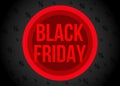 Black Friday sale banner template with red sign.