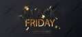 Black Friday Sale banner template. Sale promo horizontal poster. Limited time only. Vector background Royalty Free Stock Photo