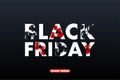 Black Friday sale banner vector background, red and black ballons and conffeti