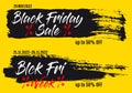 Black Friday Sale banner, vector design elements for labels, tags Royalty Free Stock Photo