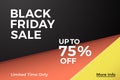 Black Friday sale banner. Vector design for special offer, prices, sales, offers
