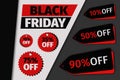 Black Friday Sale Banner. Vector illustration background.