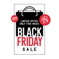 Black Friday Sale banner vector illustration. Royalty Free Stock Photo