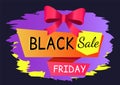 Black Friday Sale, Caption on Label with Promotion