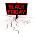 Black friday sale board 3D Royalty Free Stock Photo