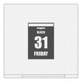 Black Friday Sale Calendar date page Royalty Free Stock Photo