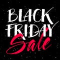 Black Friday Sale lettering. Vector illustration Royalty Free Stock Photo