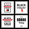 Black friday sale card sets Royalty Free Stock Photo