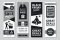 Black friday sale card sets Royalty Free Stock Photo