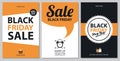Black friday sale card sets Royalty Free Stock Photo