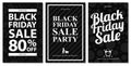 Black friday sale card sets Royalty Free Stock Photo