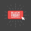 Black friday sale commerce illustration design. ouse click button