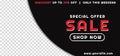 Black friday sale concept overlap circle shape design with space for product image