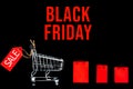 Black Friday sale, cyber Monday concept. Seasonal discount. Hot price. Best deal offer to buy goods. Royalty Free Stock Photo
