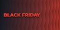 Black friday sale. 3d letters in red. Zigzag trend gradient background.