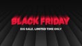 Black Friday Sale 3D Typography Vector Banner Design Template