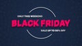 Black Friday Sale 3D Vector Banner Design Template Royalty Free Stock Photo