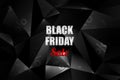 Black Friday sale decoration with abstract polygonal background. Promotional design template. Royalty Free Stock Photo