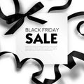 Black Friday sale discount promo offer poster or advertising flyer and coupon. Royalty Free Stock Photo