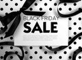 Black Friday sale discount promo offer poster or advertising flyer and coupon. Royalty Free Stock Photo