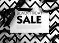 Black Friday sale discount promo offer poster or advertising flyer and coupon. Royalty Free Stock Photo