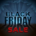 Black Friday sale element with back light effect