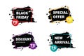 Black Friday Sale Elements Set Vector