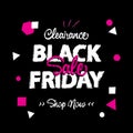 Black Friday sale enjoy style heading design for banner or poster. Sale and Discounts Concept. Vector illustration.