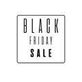 Black Friday sale event sign. Black text on white background. Web icon Royalty Free Stock Photo