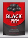Black Friday Sale Promotion Poster, flyer or banner vector illustration, discont card Royalty Free Stock Photo