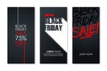 Black Friday Sale flyers set for business, commerce, promotion and advertising.