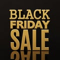 Black Friday Sale Gold Inscription Banner