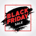 Black Friday sale. Hand drawn strokes. Grunge banner. Background for business, promotion and advertising