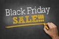 Black Friday Sale - hand writing text on chalkboard