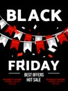 Black friday sale illustration vector design template. poster, banner Royalty Free Stock Photo