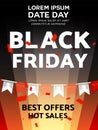 Black friday sale illustration vector design template. poster, banner Royalty Free Stock Photo