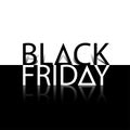 Black Friday sale inscription design in monochrome style. Vector illustration.