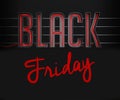 Black Friday sale inscription design template. Black Friday banner. 3D rendering. Path Save.